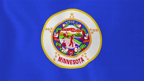 [loopable] Minnesota Flag. Flag of Stock Footage Video (100% Royalty ...