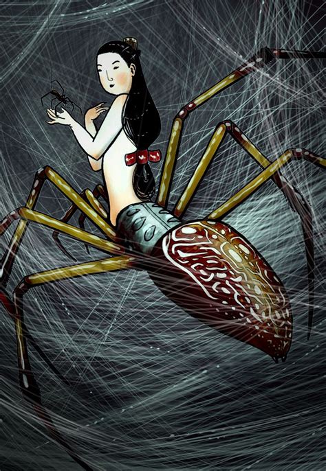 Jorogumo- Japanese myth: a giant spider that can turn into a beautiful ...