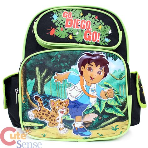 Go Diego Go School Backpack with Jaguar12" Small Medium Boys Book Bag | eBay