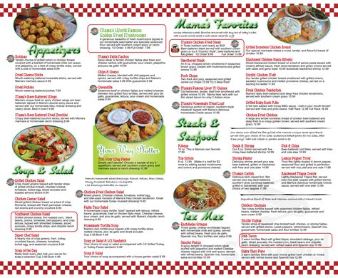 Menu for Mama's Cafe in San Antonio, TX | Sirved