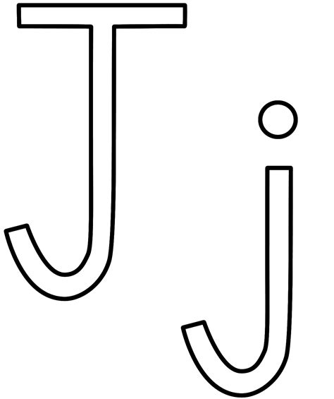 Letter J - Coloring Page (Alphabet)