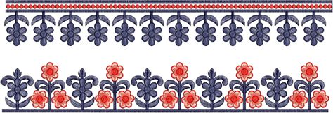 Lace / Border Embroidery Design | Border embroidery designs, Embroidery ...