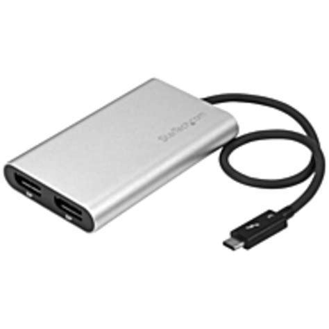 Refurbished StarTech.com Thunderbolt 3 to Dual DisplayPort Adapter - Thunderbolt to 2x DP ...