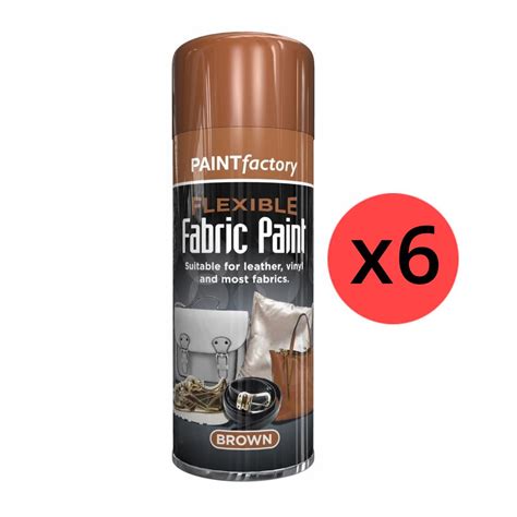 6X Brown Flexible Fabric Spray Paint Leather Vinyl Clothes Fast Drying 200ml | eBay