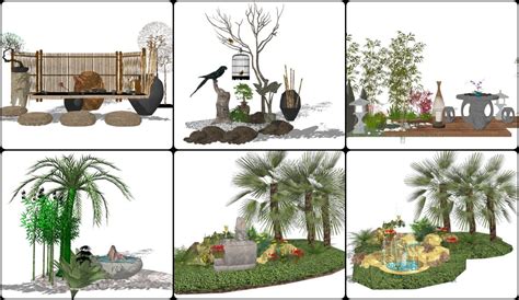 6452. Free Sketchup Garden Landscape Models Download