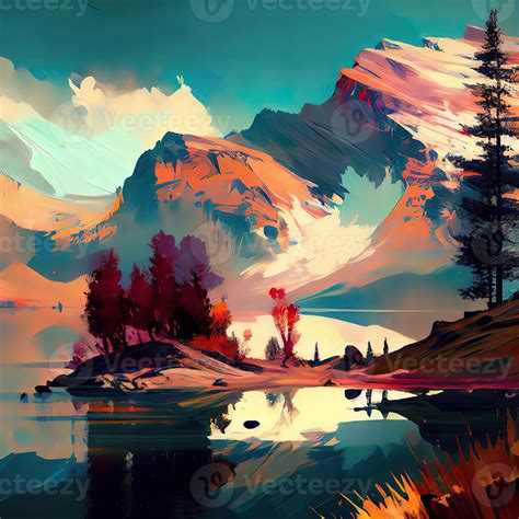 Landscape Art - Ai Generated 22416542 Stock Photo at Vecteezy