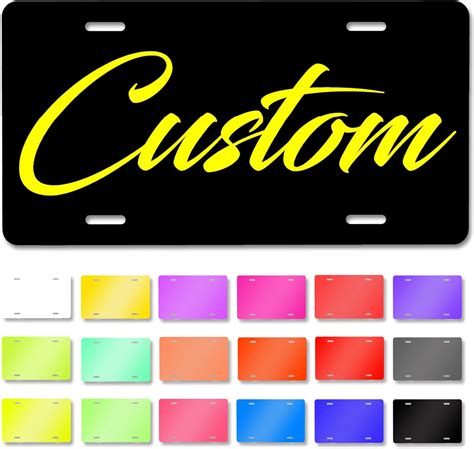 Amazon.com: Custom Front License Plate, Personalized License Plate for Front of Car with Image ...