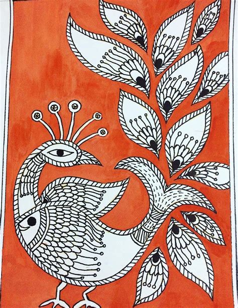 Madhubani painting - peacock | Madhubani painting, Gond painting, Kalamkari painting