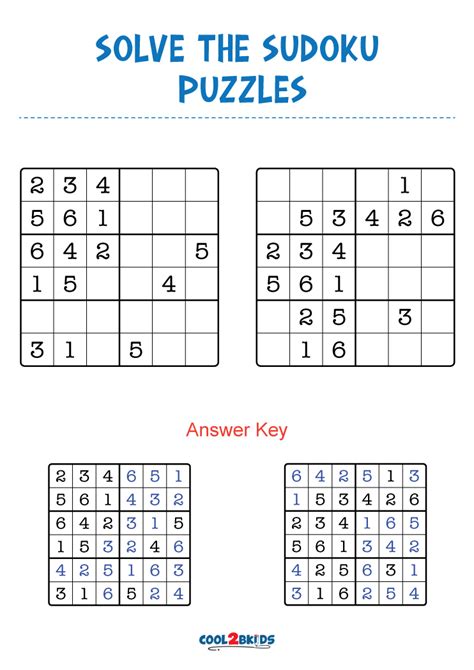 Free Printable Sudoku 6x6 Puzzles