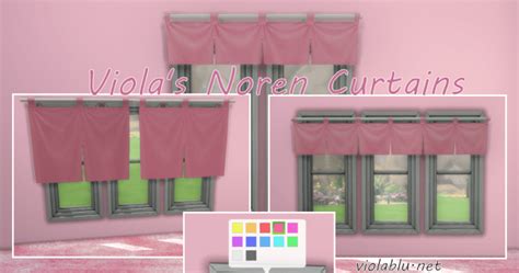 Noren Curtain Recolors for Sims 4 ⋆ Violablu ♥ Pixels & Music ♥ Sims 4 ...