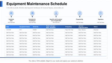 Free Maintenance Schedule Template, 50% OFF