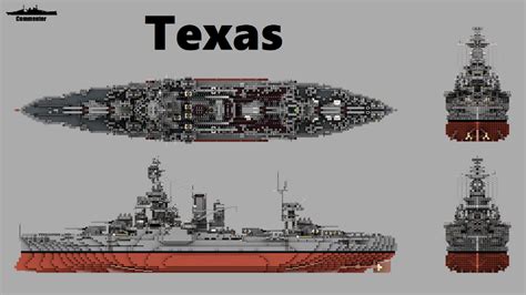 USS Texas 1:1 Scale Minecraft Map