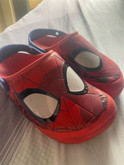 Crocs Marvel spiderman size J-2, Babies & Kids, Babies & Kids Fashion ...