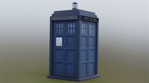 9th/10th Doctor Tardis 3D model (V2) - YouTube