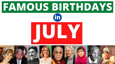 Famous Birthdays in July | Famous People Born in July | July Birthdays ...