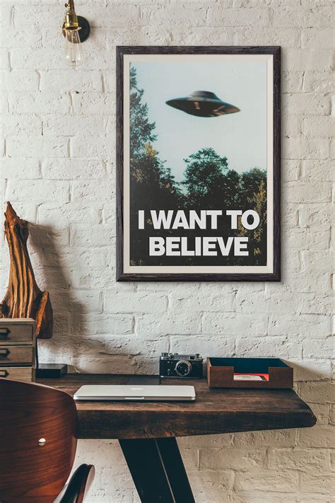 X Files I Want to Believe Poster High Quality Print UFO | Etsy