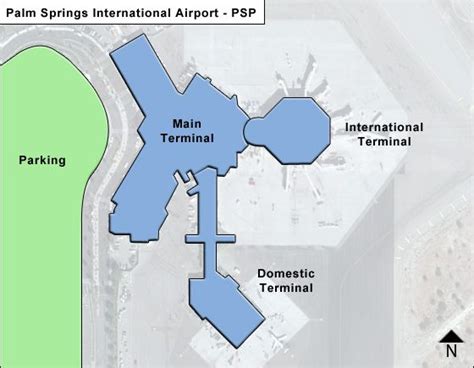 Palm Springs Airport Map | PSP Terminal Guide