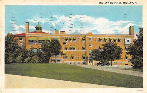 Indiana Pennsylvania Indiana Hospital Exterior View Antique Postcard ...