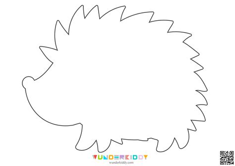 Free Printable Hedgehog Papercraft Template for Kids