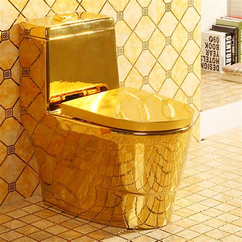 Compact Plain Gold Toilet - Royal Toiletry Global