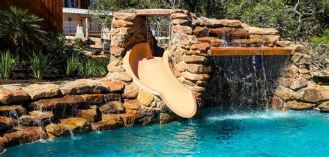 Swimming Pool Rock Slides Photos│ Blue Haven Pools