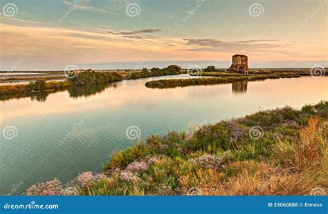 Lagoon of Comacchio, Italy stock photo. Image of picturesque - 33060888