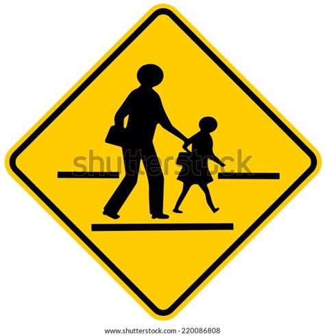 School Zone Children Crossing Sign Isolated Stock Vector (Royalty Free) 220086808 | Shutterstock
