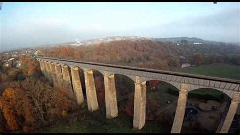 Aerial view Pontcysyllte Aqueduct - World Heritage Site - Llangollen Canal - YouTube