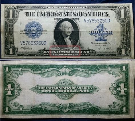 1923 $1 Large Size Silver Certificate One Dollar Bill Currency Banknote