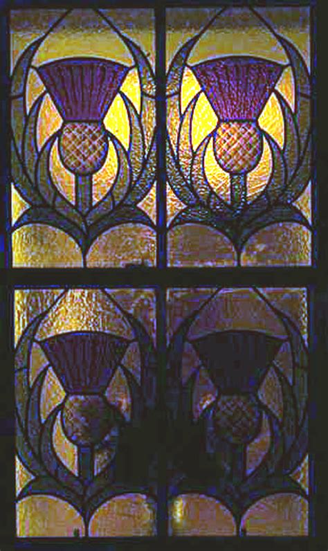 Scottish Thistle Panels - Abinger Stained Glass