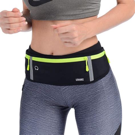 USHAKE Slim Running Belt, Ultra Light Bounce Free Waist Pouch Fitness ...