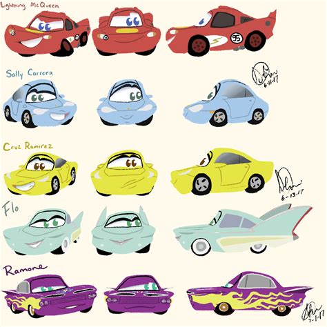 Pixar Cars stylized by texacity on DeviantArt | Cars movie characters, Pixar, Disney doodles