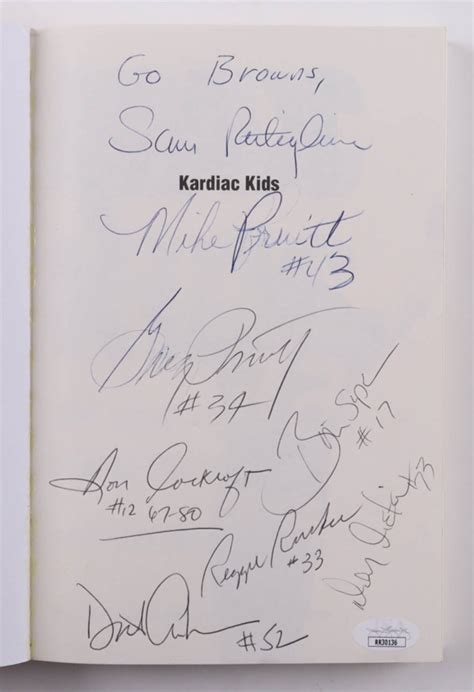 "Kardiac Kids: The Story of the 1980 Cleveland Browns" Softcover Book Team-Signed by (8) with ...