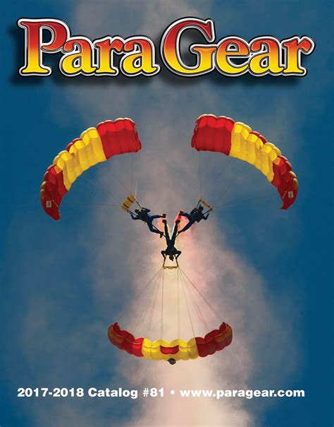 Congratulations to this year's Para Gear Catalog #81 Front Cover selection! Maneuver called ...