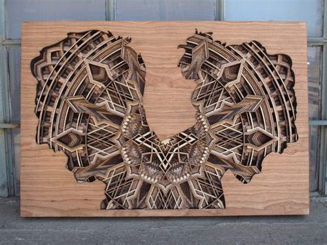 Spectacular laser cut wood art by Gabriel Schama