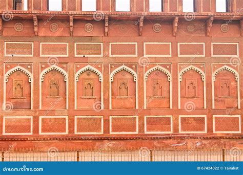 Wall, Red Fort, Agra stock photo. Image of india, palace - 67424022