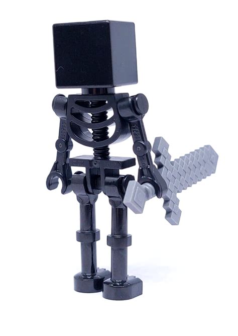 Lego Minecraft Wither Skeleton 21126 21139 Black Sword Minifigure - LEGO (R) Minifigures