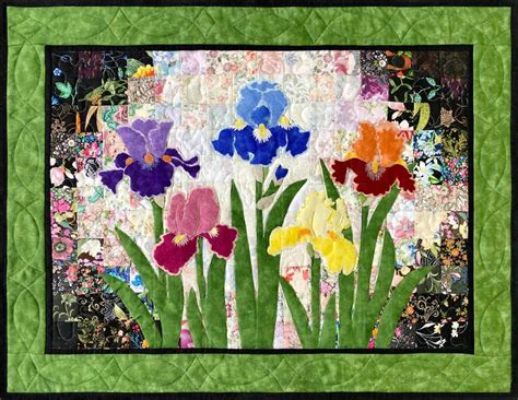 Iris Garden Watercolor Quilt Kit - 616932458798