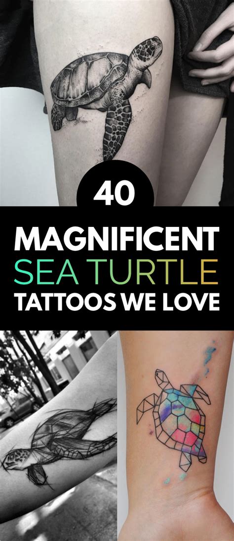 40 Magnificent Sea Turtle Tattoos We Love - TattooBlend