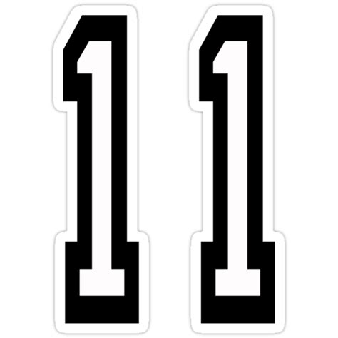 "11, TEAM SPORTS, NUMBER 11, Eleven, Eleventh, Competition" Stickers by TOM HILL - Designer ...