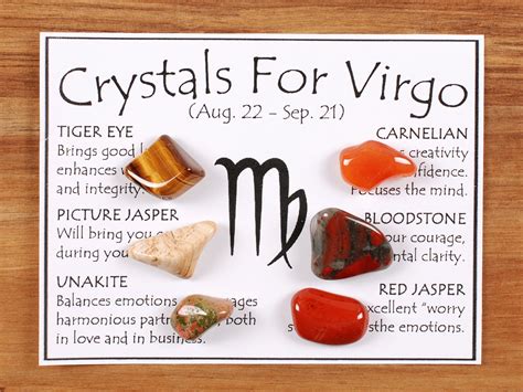 Virgo Birthstones Crystals Set Virgo Crystal Set Tiger Eye - Etsy