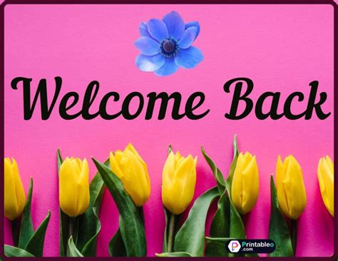 25+ Welcome Back Sign | Download FREE Printable PDFs