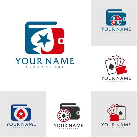 Set of Wallets Poker logo vector template, Creative Poker logo design ...