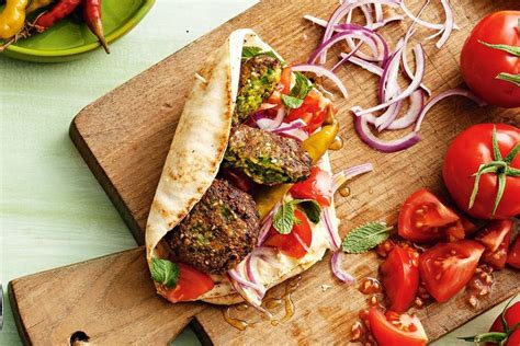 Pea falafel pita pockets - Recipes - delicious.com.au