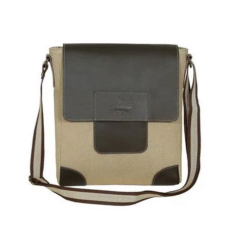 Vintage Brown Canvas Leather Messenger Bag at Rs 901/piece in Saharanpur | ID: 22158132991