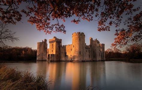 Wallpaper history, Bodiam Castle, East Sussex-Kent images for desktop, section пейзажи - download