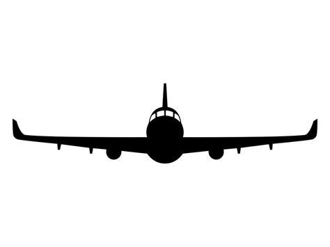 Airplane SVG, Flying Plane Silhouette, Aeroplane Clipart, Airplane Cut File, Black Plane PNG ...