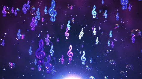 4k Musical Notes Bubbles Glowing Colorful Motion Background Aavfx ...