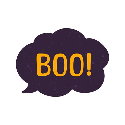 Speech bubble with text Boo sound effect digital sticker vector illustration 25580703 Vector Art ...