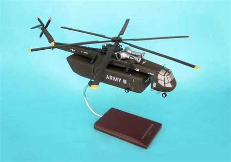 US Army - CH-54 Skycrane Helicopter - 1/48 Scale Mahogany Model